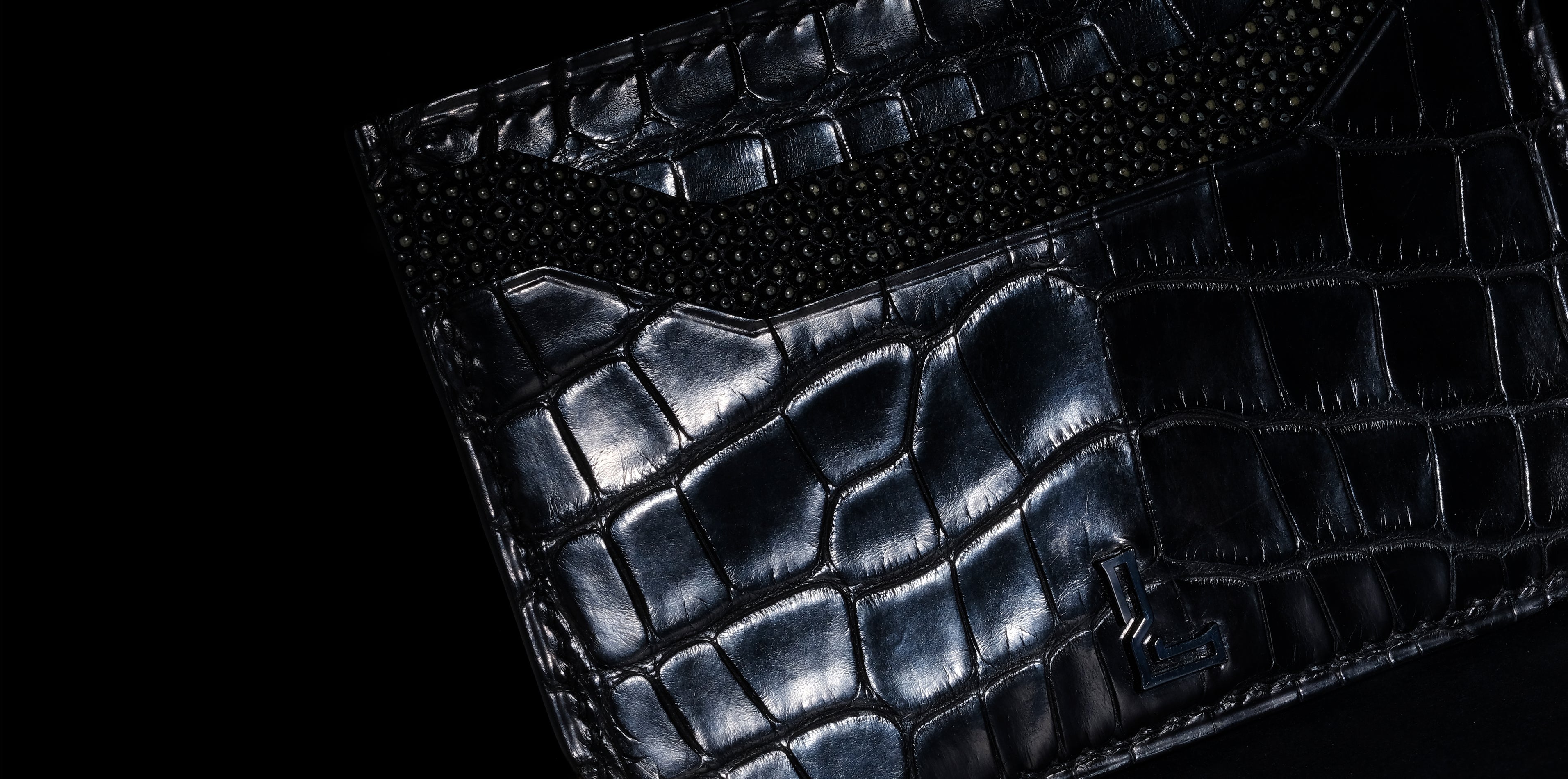 sleeves bags card holder exotic animal skin Men's Genuine Exotic Animal Skin Wallet ~ billetera ~ CARTERAS Black G —  MensUSA main image 0